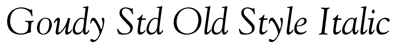 Goudy Std Old Style Italic